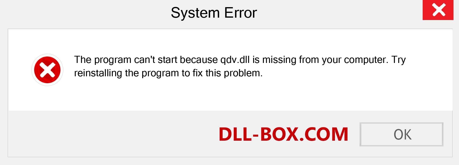  qdv.dll file is missing?. Download for Windows 7, 8, 10 - Fix  qdv dll Missing Error on Windows, photos, images